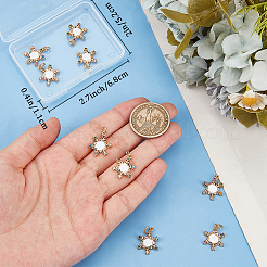 10 шт. подвески из латуни с микропаве из прозрачных кубических цирконий на рождественскую тематику ZIRC-BBC0002-87