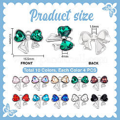 40 шт. 10-х цветные подвески из цинкового сплава и страз&nbsp;FIND-PH0028-62P