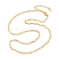 Латунные кабельные цепочки ожерелья для женщин и мужчин&nbsp;NJEW-F337-01G-01