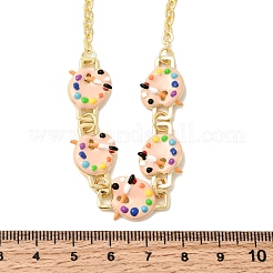 Латунь эмаль кулон ожерелья&nbsp;NJEW-B157-07G-02