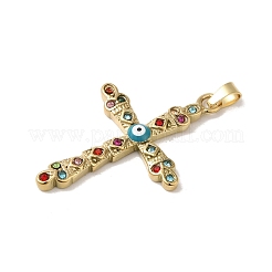 Латунные микро проложить кубического циркония подвески KK-C058-10G