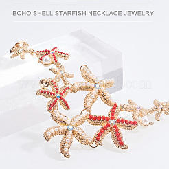 Сплав с нагрудниками заявление ожерелья NJEW-PH0001-06