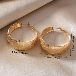 Серьги-кольца с текстурой из железа EF7295