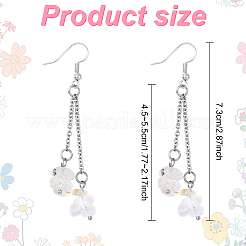 5 пара латунных сережек-подвесок EJEW-YW00001-01