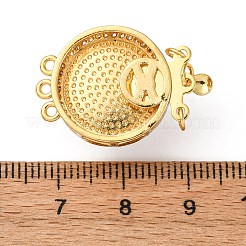 Латунные застежки из прозрачного кубического циркония с микропаве KK-D378-13G