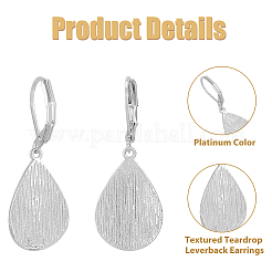 4 пара серег-капель из латуни с застежкой-русалкой EJEW-HS0001-21P