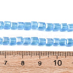 Стеклянные бусины с гальваническим покрытием &nbsp;EGLA-D018-4x4mm-41