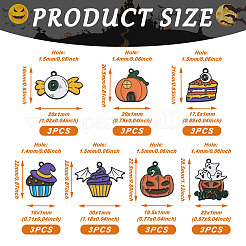 21 шт. 7-х стильный эмалированный кулон на Хэллоуин&nbsp;ENAM-BT0001-16