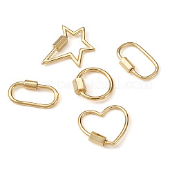 Латунные брелоки с карабином&nbsp;KK-TA0007-82G