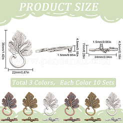 30 шт. двухцветные застежки-тоглы из сплава&nbsp;FIND-SP0001-55