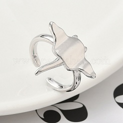 Латунь манжеты кольца RJEW-H256-23P