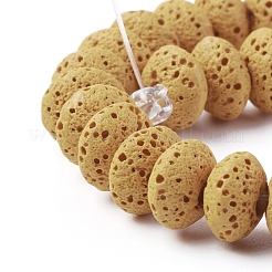 Бусы из натуральной лавы G-F671-01A-08