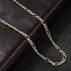 Латунные цепочки Фигаро для женщин&nbsp;NJEW-B157-02G