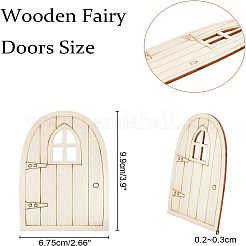 Деревянная сказочная дверь украшения WOOD-NB0001-64A