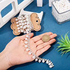 1 ярд круглых хрустальных стеклянных чашечных цепочек со стразами&nbsp;DIY-PJ0001-43A