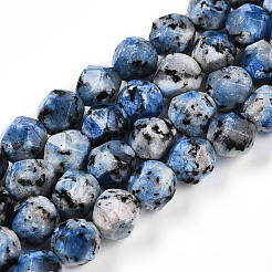 Окрашенные натуральные кунжутные нитки из бисера яшмы&nbsp;G-T139-8mm-47I