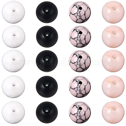 Наборы для самостоятельного изготовления браслетов из натурального белого нефрита&nbsp;DIY-SC0030-27