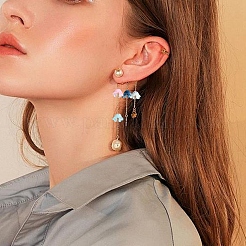 10 цвет колпачков из стеклянных бусин&nbsp;GLAA-YW0003-75