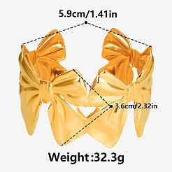 Браслеты-манжеты из нержавеющей стали 304 с бантом для женщин&nbsp;YG5715-2