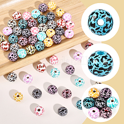 72шт 12 цвета деревянные европейские бусины&nbsp;WOOD-SC0002-25