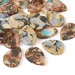 20 шт. 2 цвета подвески из ацетата целлюлозы (смолы)&nbsp;OACR-TA0002-62