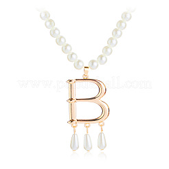 Ожерелья из бисера с подвеской в виде буквы B из сплава&nbsp;FS-WG90D4F-01