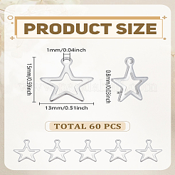 60 шт. подвески из нержавеющей стали 304&nbsp;STAS-LP0003-01