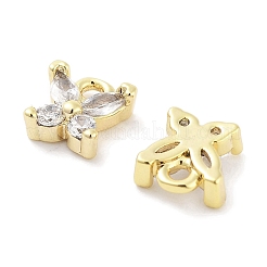 Латунные микропаве прозрачные подвески с фианитом ZIRC-P120-06G