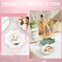 Мандала в форме цветка фарфоровая тарелка для украшений DJEW-WH0043-41A