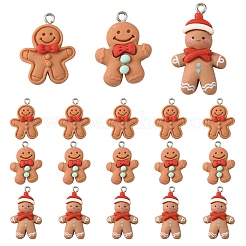 15шт 3 стиля рождественские подвески из непрозрачной смолы&nbsp;RESI-YW0004-76