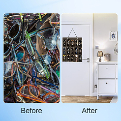 Фетровая подвесная сумка для хранения солнцезащитных очков&nbsp;AJEW-WH20006-67B