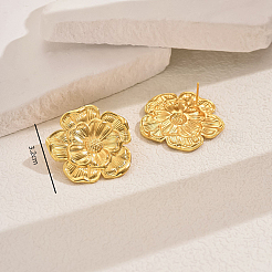 Серьги-гвоздики в виде цветка из латуни WF1203