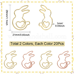 40 шт. 2 цвета железные скрепки&nbsp;AJEW-SP0002-99A