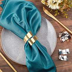 12 шт. 3-х цветные железные кольца для салфеток AJEW-AR0001-36