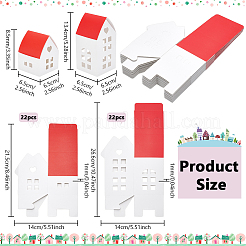 44 шт. 2 стили бумажных упаковочных коробок для конфет с окном&nbsp;CON-BC0007-67