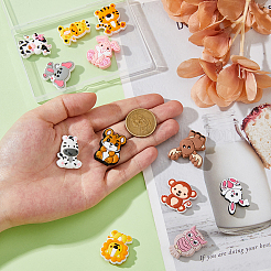 12шт 12 цвета силиконовые фокусные бусины SIL-DC0001-73