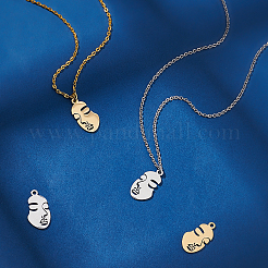 12 шт. подвески из нержавеющей стали 304 двух цветов&nbsp;STAS-UN0028-61