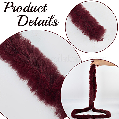 Рулон ткани из искусственного меха и синели для украшения рождественской елки или изготовления бантов для венков FIND-WH20003-95B