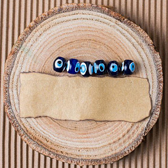 1 нить бусины лэмпворк ручной работы от сглаза LAMP-DR0001-01A