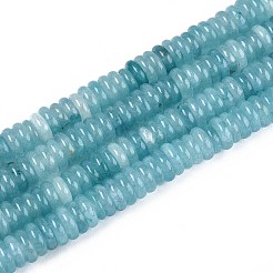 Окрашенные природные белый нефрит бисер пряди G-T142-6mm-05F