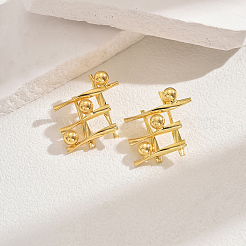 Серьги-гвоздики из нержавеющей стали с подвесками DP0671-1