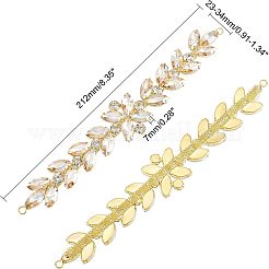1шт блестящая цветочная отделка стразами DIY-FG0003-35