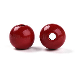 Расписные бусы из натурального дерева WOOD-A018-16mm-11