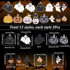 Подвески из сплава эмали 30шт 15 стиля ENAM-SC0003-42