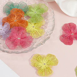 12 шт. двухцветные колпачки для бусин из нержавеющей стали 430 с распылительной печатью&nbsp;STAS-BBC0008-26