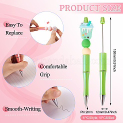 9шт. 9-цветная пластиковая шариковая ручка с УФ-покрытием&nbsp;AJEW-TA0001-83