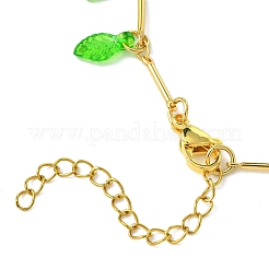 Латунные звенья цепи браслеты с подвесками&nbsp;BJEW-JB11523-03