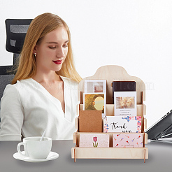 4-ярусная деревянная подставка для карточек ODIS-WH0025-210