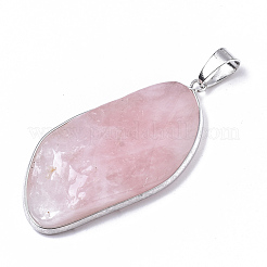 Природного розового кварца подвески G-R461-17E