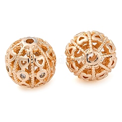 Латунные микро-паве прозрачные кубические цирконии разделители baeds&nbsp;LS-KK-Z089-09KCG-02